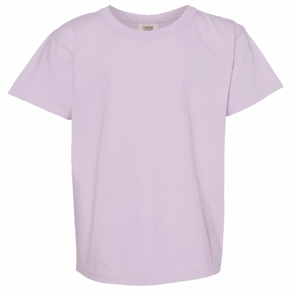 Example of a tee from Comfort Colors, orchid in color
