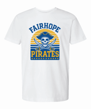 Fairhope Pirate Tee, white in color