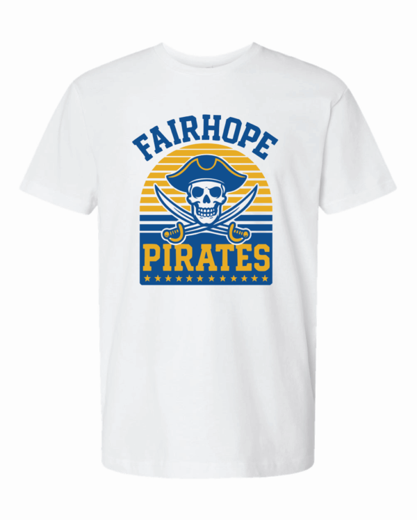 Fairhope Pirate Tee, white in color